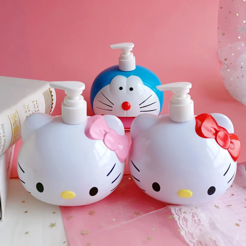 Hellokittys Дораэмон мультяшный шампунь гель для душа пустая бутылка прессового типа