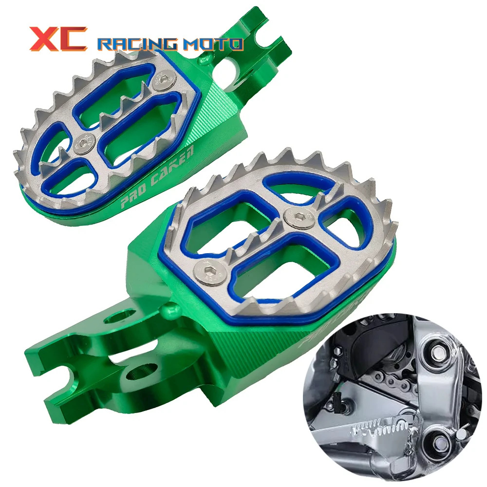 

CNC Motorcycle Billet MX Pedals Rest Footpegs Wide Foot Pegs For KWASAKI KX KLX KX450F KX450 KLX450R KX450X KX250F KX250 KX250X