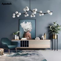 nordic living room lamp postmodern glass bulb iron molecular chandelier creative personality shop designer