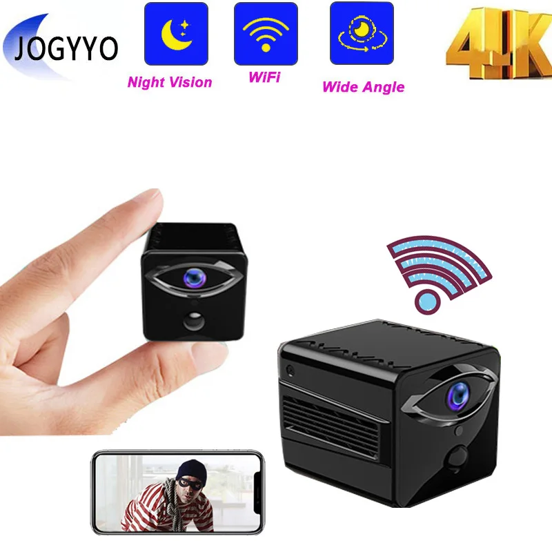 

Беспроводная мини-камера с Wi-Fi, двухсторонняя, с голосовым управлением, без облачного хранилища, с датчиком движения, ip-камера HD 4K, для домашн...