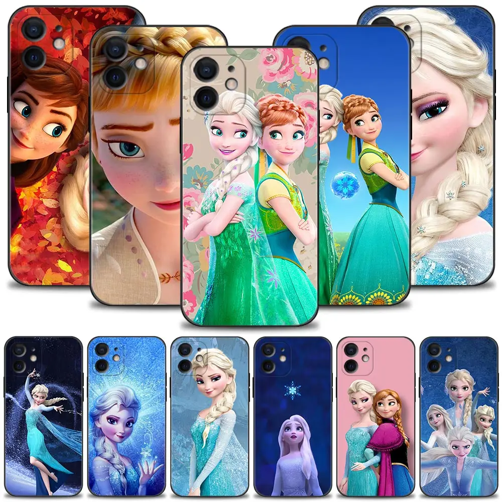 

Anna And Elsa Princess Phone Case For Apple iPhone 13 12 11 Pro Max Mini XS Max XR X 7 8 6 6S Plus 5 5S SE 2020 Shell Cover