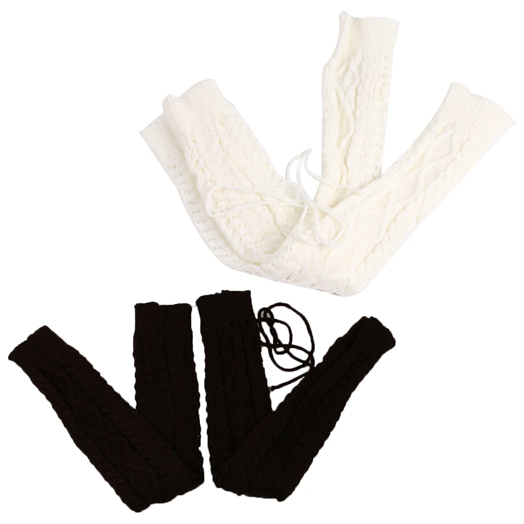 

Зимние длинные теплые гетры, вязаные женские чулки