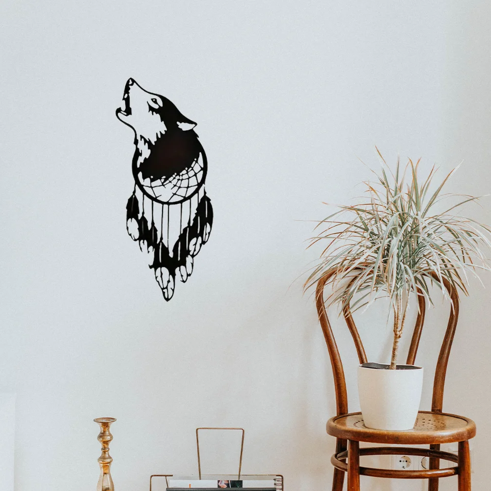 Креативное Металлическое Ожерелье С Головой Волка Настенное Художественное