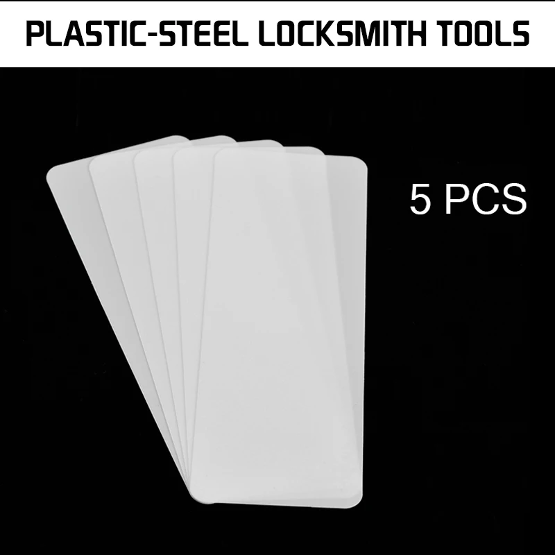 

5pcs Plastic Hardness-Locksmith Steel Sheet Insertion Tools Nano Plastic Steel Doors Jogging Bypass DIY Lock Tools Opener