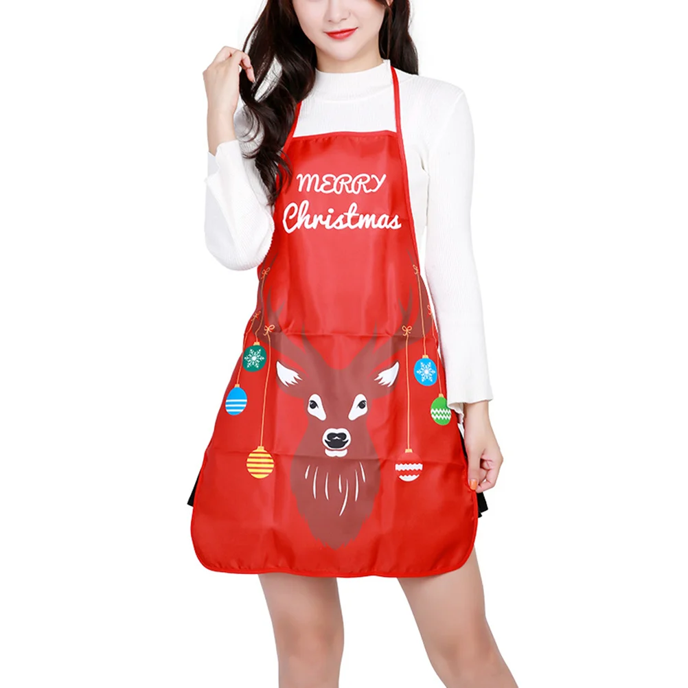 

Apron Christmas Party Aprons Kitchen Holiday Bibdecorations Adjustable Decor Holiiday Faovrs Baking Sleevelesssupplies Women