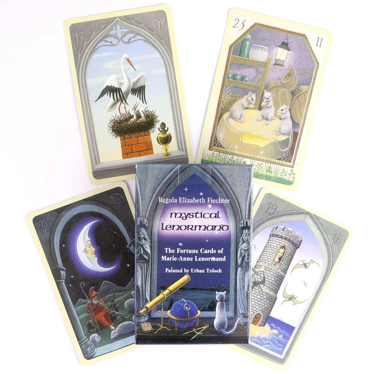 

Мистические карточки Lenormand для начинающих настольная игра для мультиплеера, игры для вечеринки, удачи, пророка, Таро колода с PdfGuide