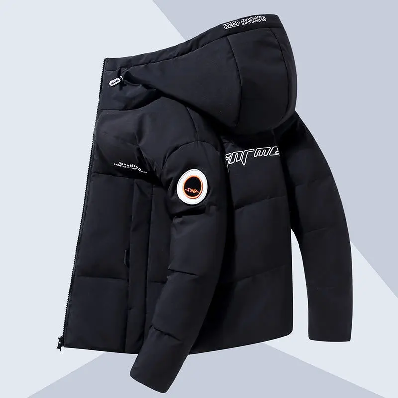 Short Down Jacket Men 2022 New White Duck Down Gradient Color Couples Down Coat
