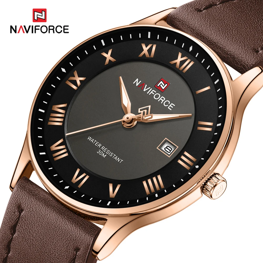 Фото NAVIFORCE Роскошные квадратные женские часы, водонепроницаемые, светящиеся, с ремешком из ТПУ, кварцевые, женские часы, Reloj №1