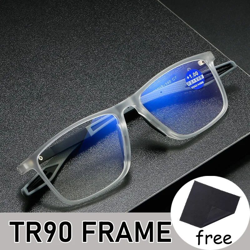 

New Trend Ultralight TR90 Reading Glasses Women Fashion Anti-blue Light Presbyopia Eyewear Men Unisex Elastic Sport Eyglasses