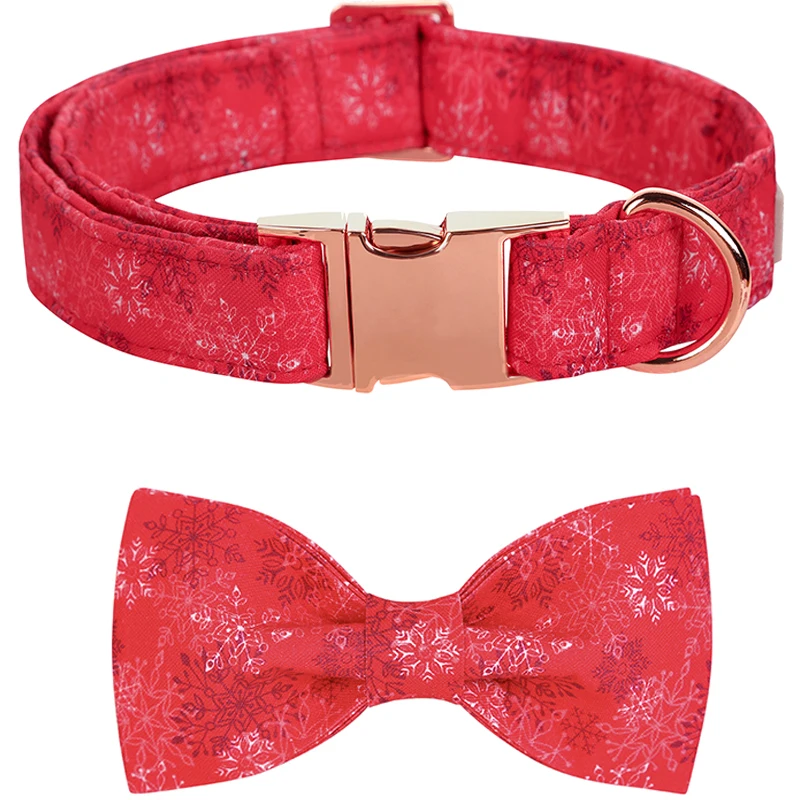

Уникальный стиль рождественский собачий ошейник с лапами и бантом Красный снежинка ошейник для собаки милое ожерелье для щенка для большой...