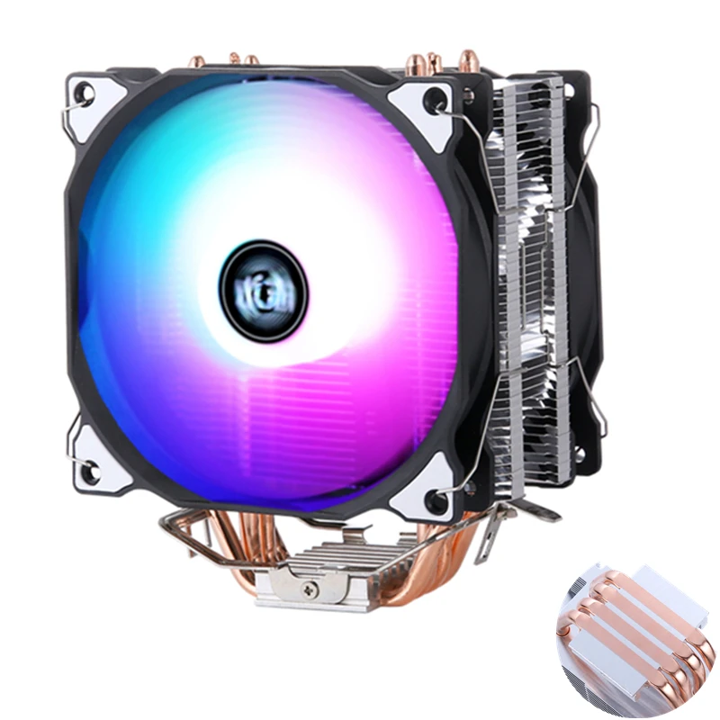 

4 Heatpipes CPU Radiator Cooler Cooling 120mm Fan 3Pin 4PIN For Intel LGA 1700 775 1155 1150 1151 1200 1366 2011 X79 X99 AM4 AMD