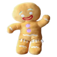 nice cartoon cute gingerbread man plush toys pendant stuffed baby appease doll biscuits man pillow reindeer for kids gift