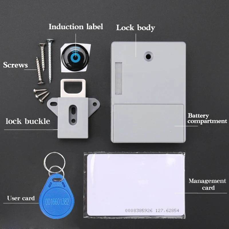 EMID смарт-датчик электронный замок скрытый замок для мебели RFID замок для ящика дверной замок на батарейках AA