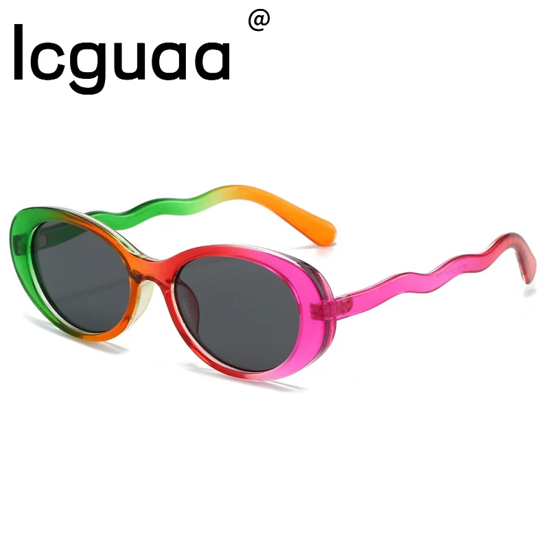 Роскошные Дизайнерские маленькие овальные солнцезащитные очки винтажные с