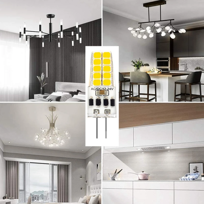 

10PCS G4 LED Bulb AC/DC12V-24V 3W LED G4 Light 20LED 360 Beam Angle Light 2835SMD Replace 30W Halogen Lamp