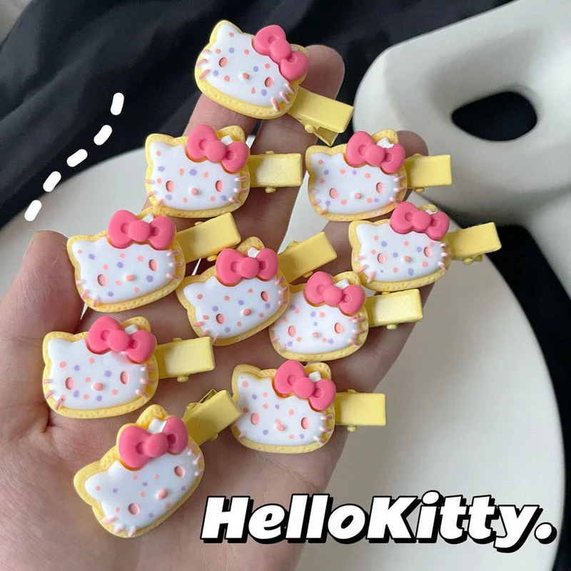 Аксессуары для волос Hello Kitty зажим с акулой мультяшный аниме Ins милый мини детский