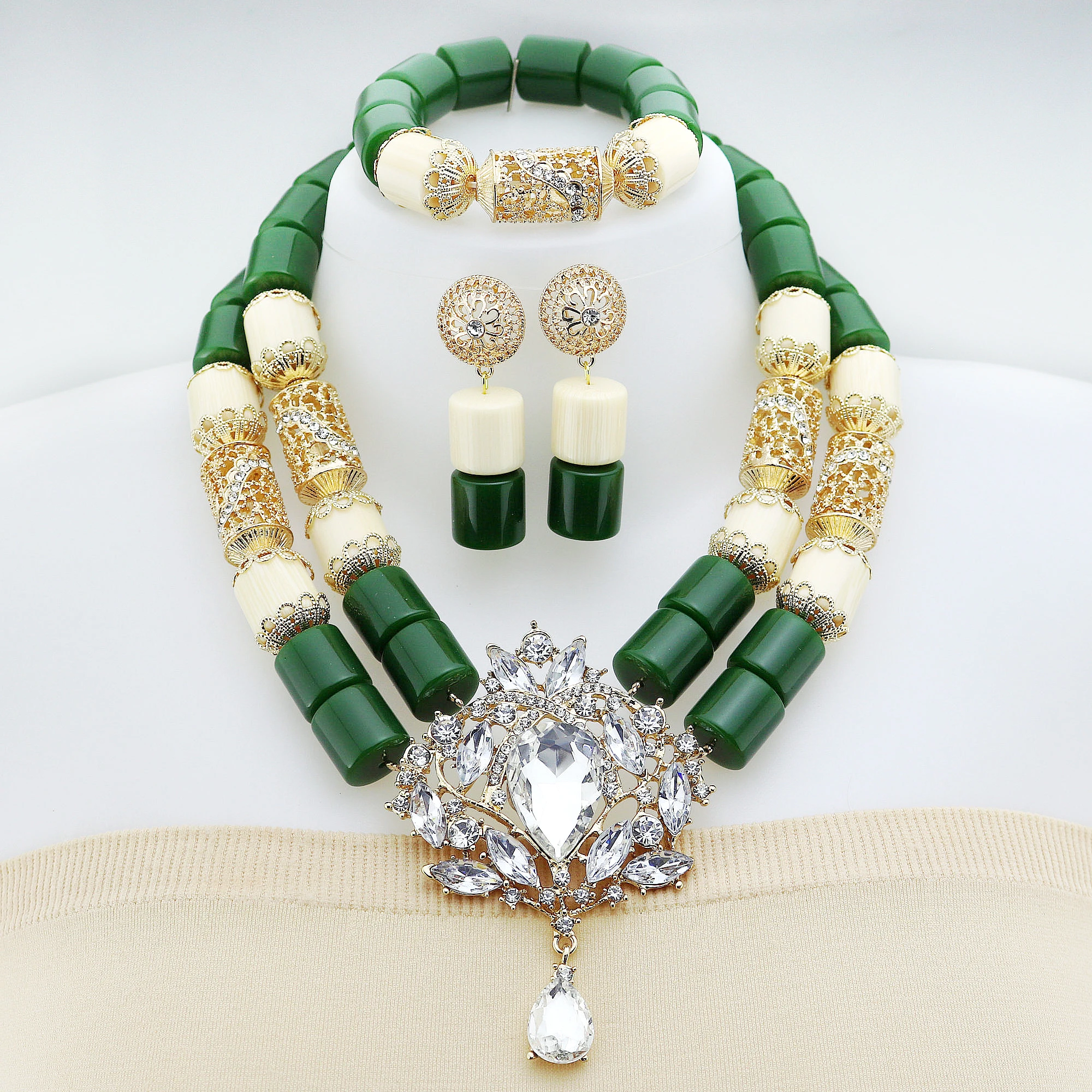 Новый дизайн африканский свадебный комплект ювелирных изделий высокое качество