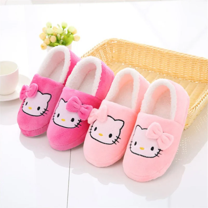 

Home Slippers for Women Comfort Soft Sole Female Plush Warm Winter Slippers Rubber Non-slip Ladies Indoor Cotton Shoes New Style