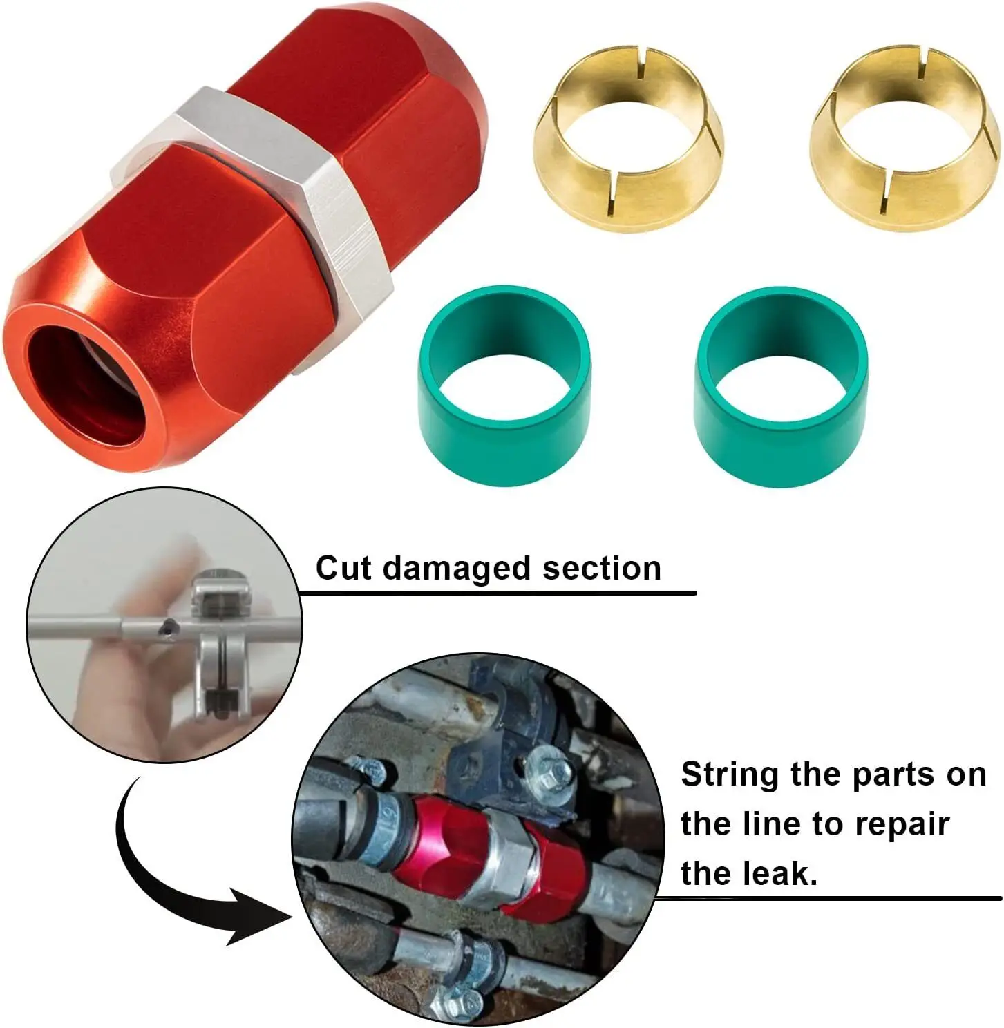 Chuang Qian 800-642 Линейный соединительный разъем для сращивания муфты 1/2 дюйма