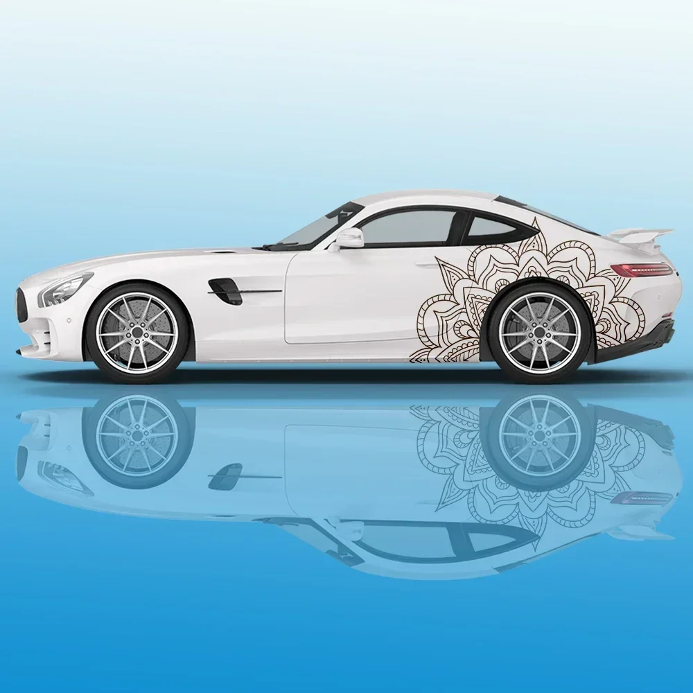 Автомобильные наклейки с изображением мандалы для боковой графики аксессуары