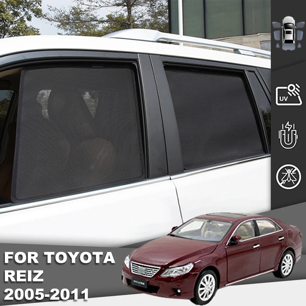 

Магнитный автомобильный солнцезащитный козырек для Toyota Reiz 2005-2011 Mark X 2004-2009, сетчатая рамка переднего лобового стекла, задняя фоторамка
