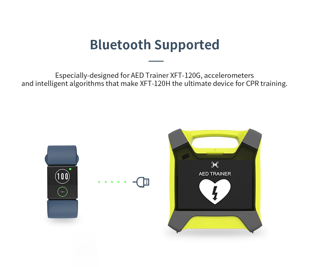 Новый браслет для СЛР XFT-120H AED Браслет с обратной связью сердечного ритма Часы