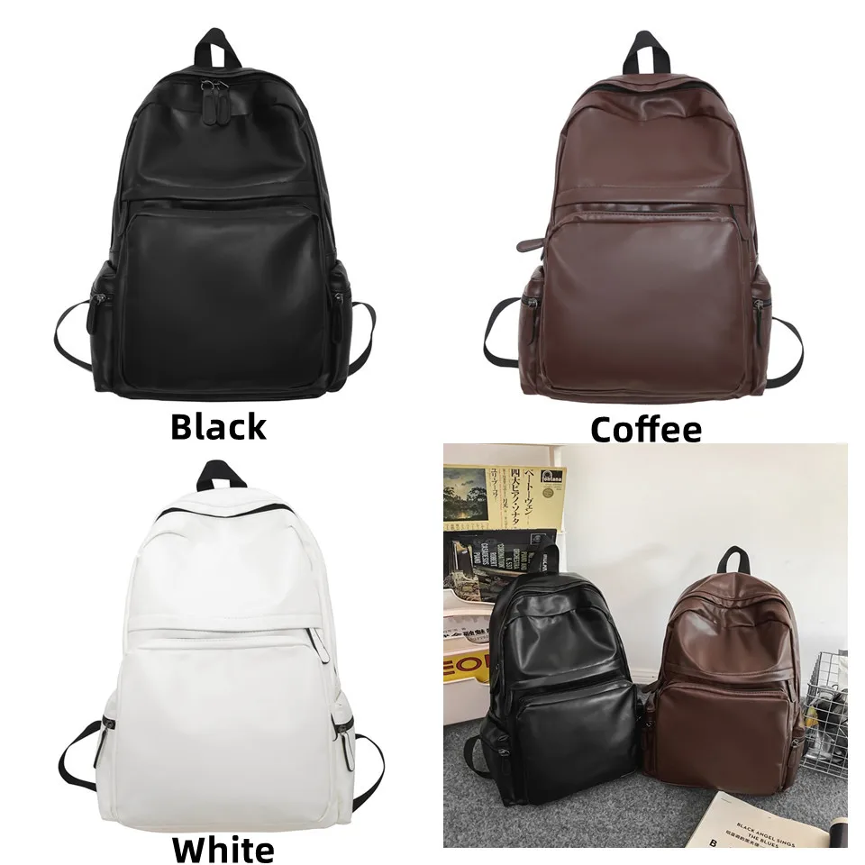 Waterproof Pu Women Backpack Zipper School Bag For Teenagers Small Backpack Shoulder Female Rucksack