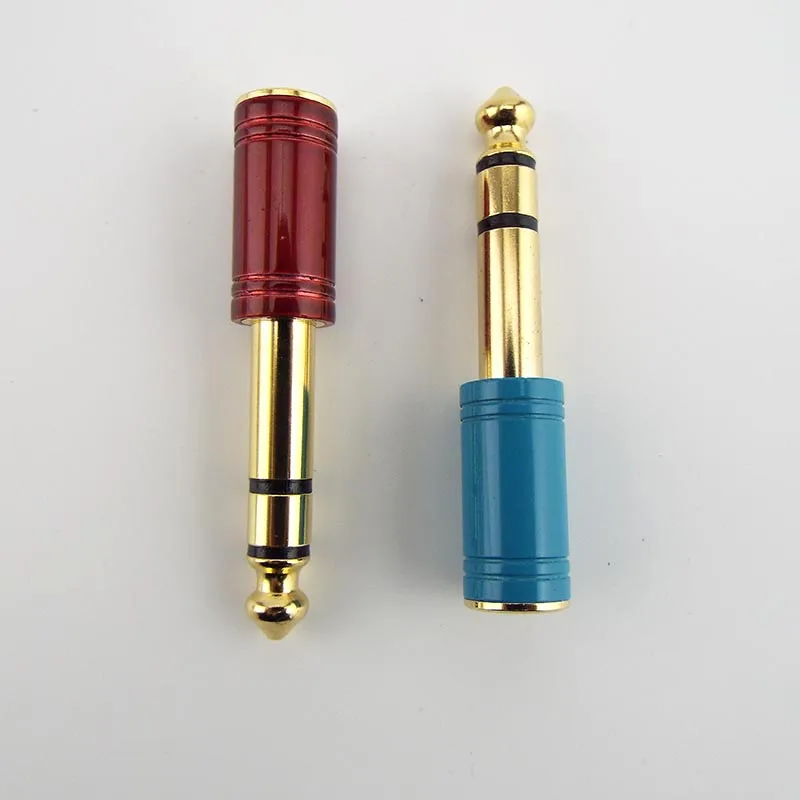 

1pcs 4pc Jack 6.35mm Male Stereo Plug To 3.5mm Female Jack Audio Connector Headphone Amplifier Adapter Microphone AUX 6.35 3.5mm