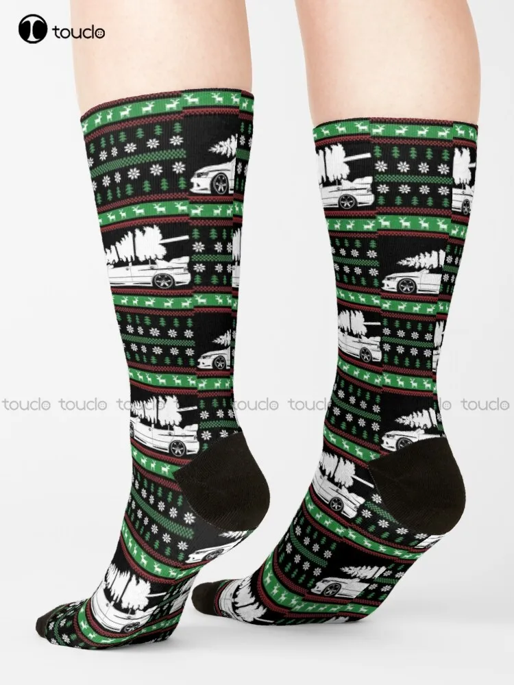 

Christmas Mits Lancer Evolution Ix Present! Socks Cat Socks Women Streetwear Personalized Custom Unisex Adult Teen Youth Socks