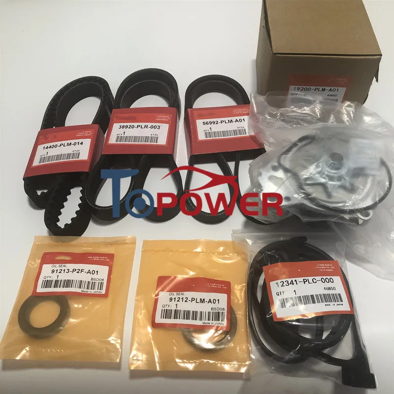 

19200-PLM-A01 56992-PLM-A01 38920-PLR-003 14400-PLM-014 12341-PLC-000 Water Pump Timing Belt Kit Valve Cover Gasket for HD Civic