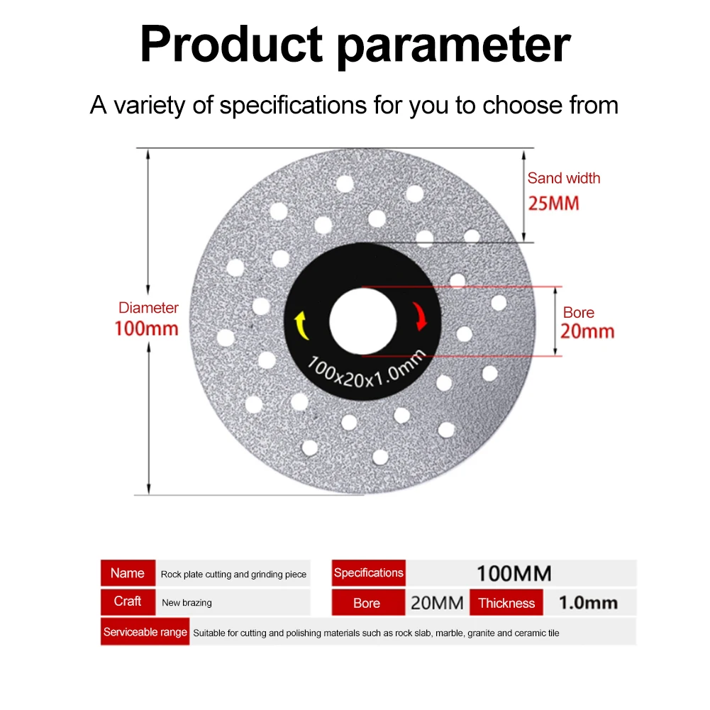 Диск для резки бриллиантовой плиты 2 шт. 4 дюйма шлифовальный диск полировка камня