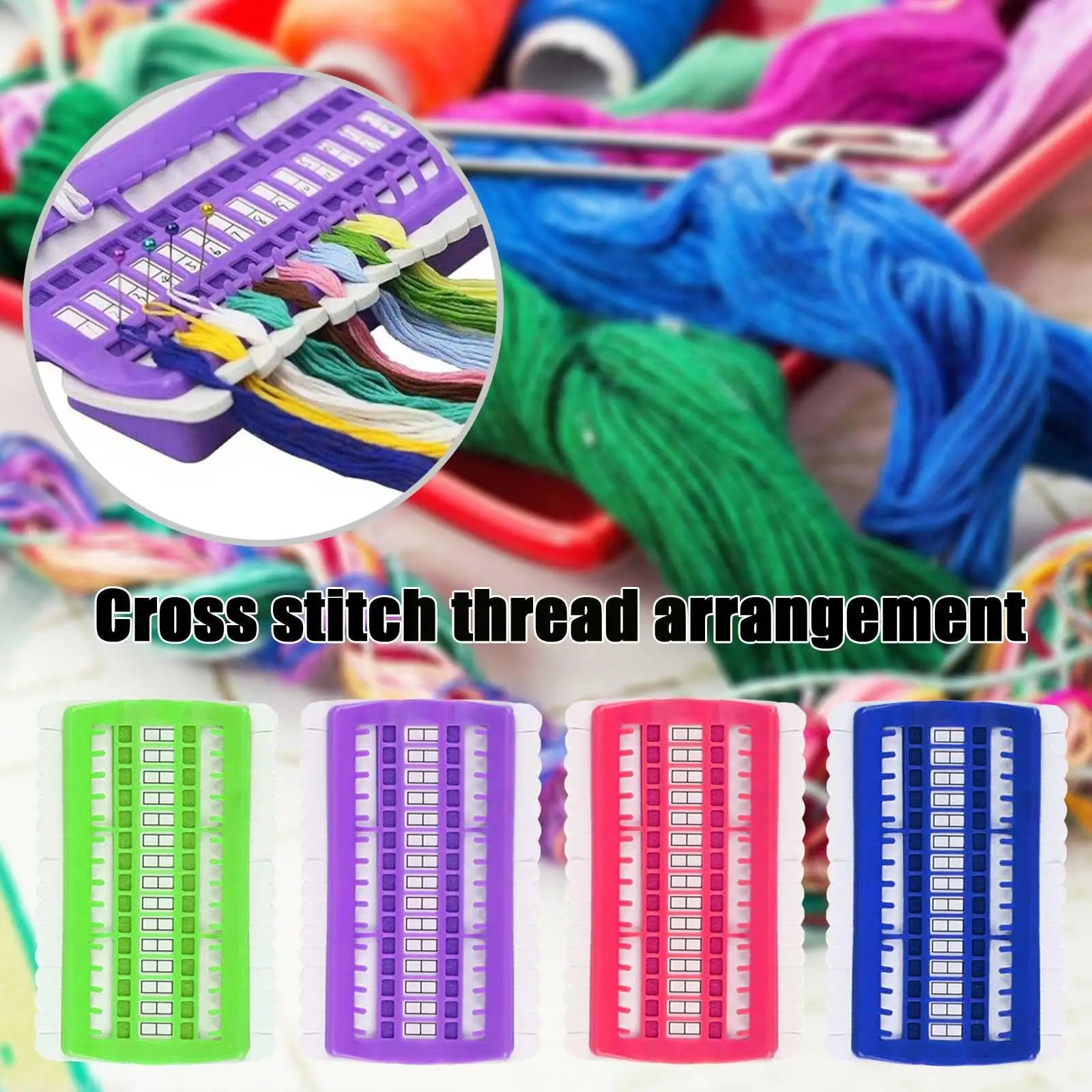 

Sewing Floss Thread Organizer Holder 50 Positions Cross Floss Row Tool Apparel Stitch DIY Sewing Line Accessories Embroider S3P1