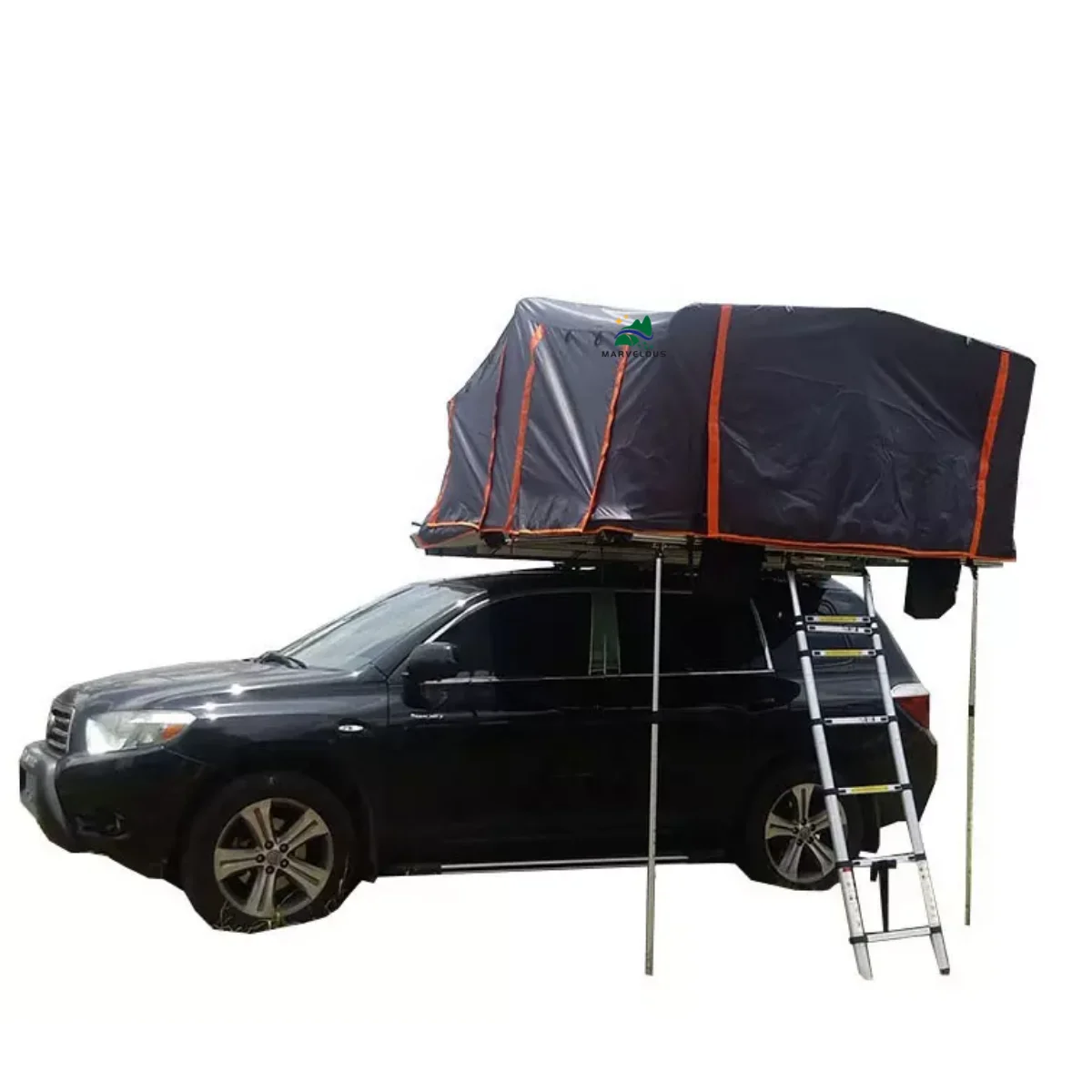 

Folding All Outside Layer Around Aluminum Bivvy Car Roof Top Tent Camping