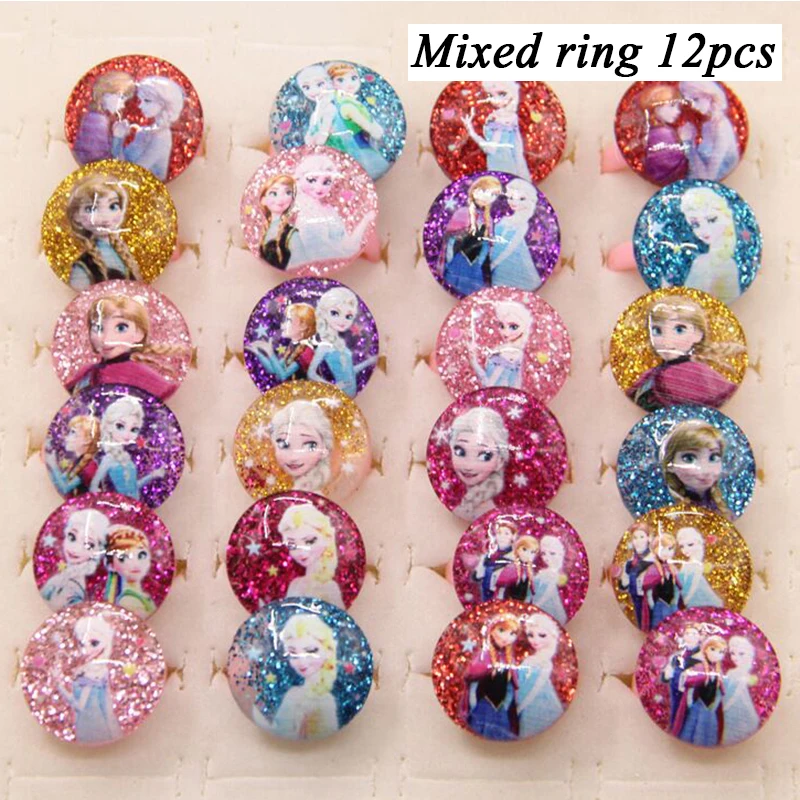 

Детские кольца из мультфильмов Disney, набор из 12 штук