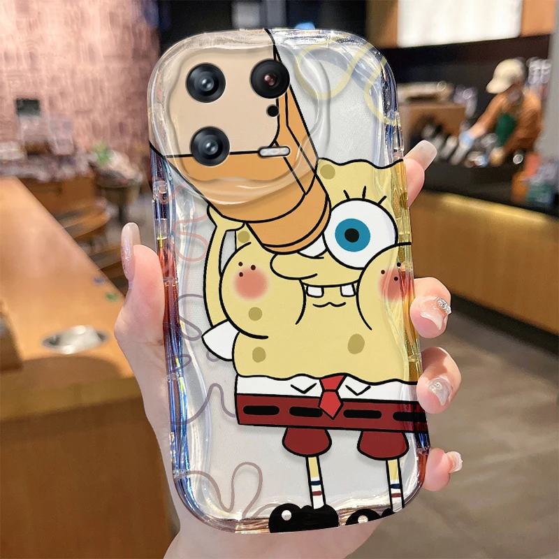 Милый S-губчатый волнистый чехол для Xiaomi Mi 14 13 12 Pro 11 Lite 11i 5G POCO X6 X5 X4 X3 NFC GT F6 F5 F4 F3 M4 M3