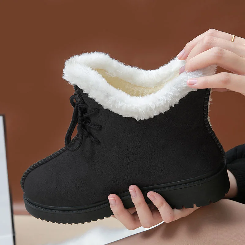 

Зимние сапоги женские зимние хлопковые сапоги теплые плотные Нескользящие толстые сапоги средней длины