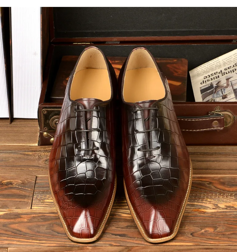 Men's casual leather shoes fashion 