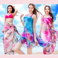 korean version four seasons oversized chiffon silk scarf ladies sunscreen shawl beach big scarf