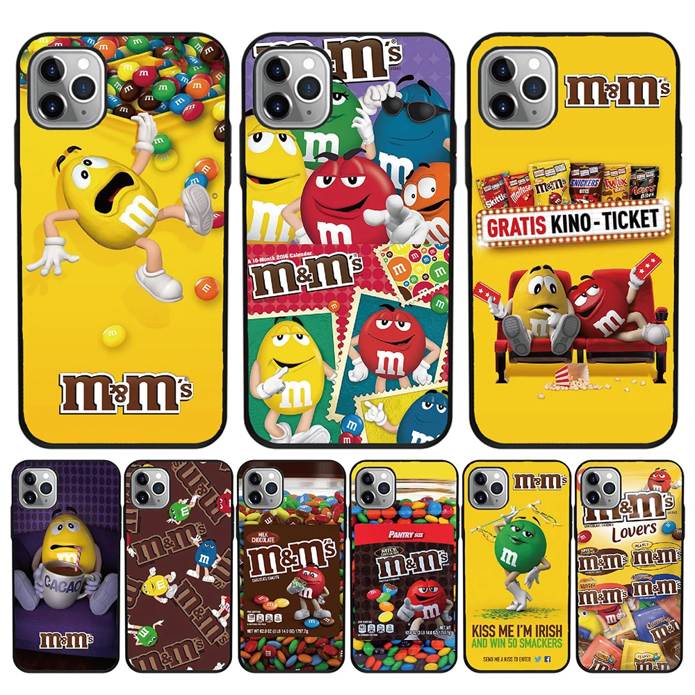 

For Sony Xperia 20 10 Plus 8 5 1 III XR Ace X Performance Silicone Case M&Ms Chocolate Soft TPU Phone Cover Protective