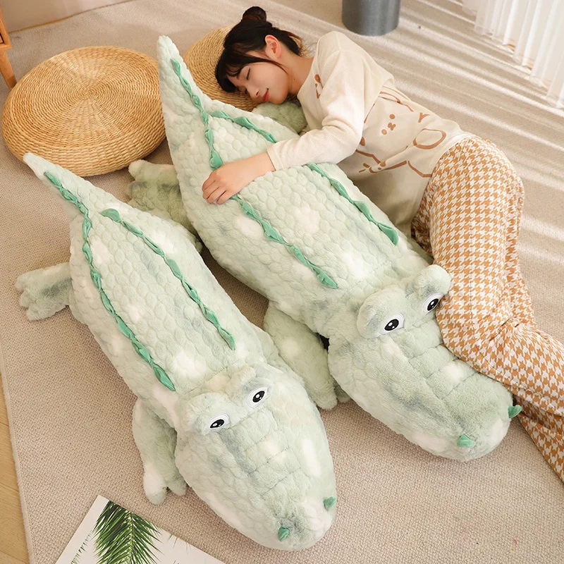 

Гигантская длинная плюшевая подушка из крокодила, мультяшная мягкая подушка в виде животного, милые куклы, подарок на день рождения для мальчиков, малышей