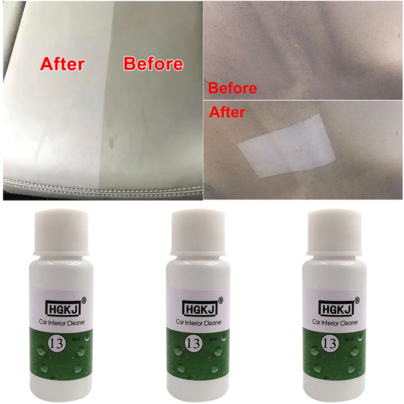 HGKJ 13 20ML Car Interior Leather Upholstery Sofa Seat Plastic Dry Cleaning Auto Conditioner Refurbishing Spray 1:8 Dilute Foam