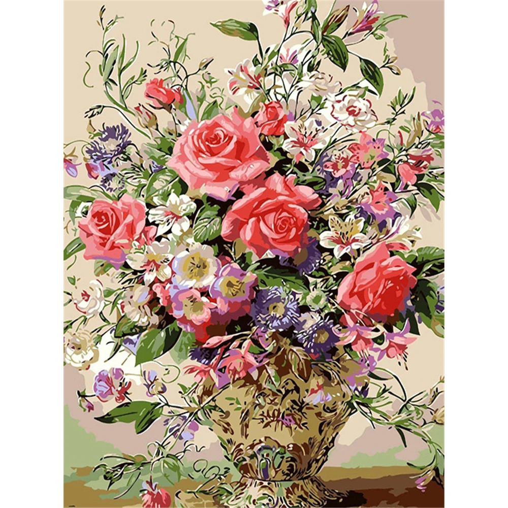 

Алмазная мозаика с цветами «сделай сам», вышивка из страз, домашний декор, подарок на Рождество, рукоделие