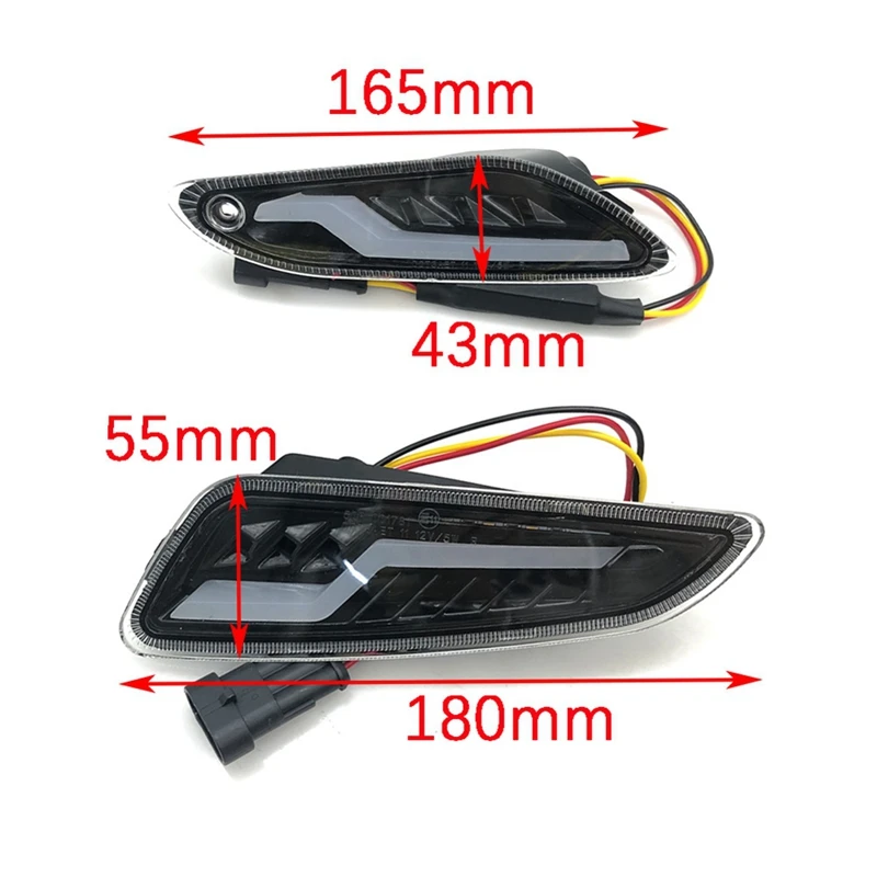 Motorcycle Front Rear Turn Signals Blinker Daytime Running LED Light For Piaggio Vespa Sprint Primavera 50 125 150CC