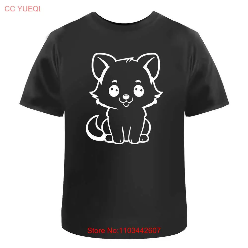 Очаровательный щенок Kawaii стиль мужские/женские хлопковые футболки (TA045340)