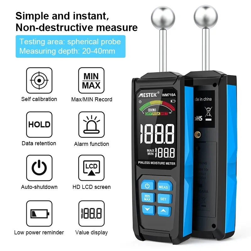 TELEHILL WM710A Цифровой гигрометр для древесины | AliExpress