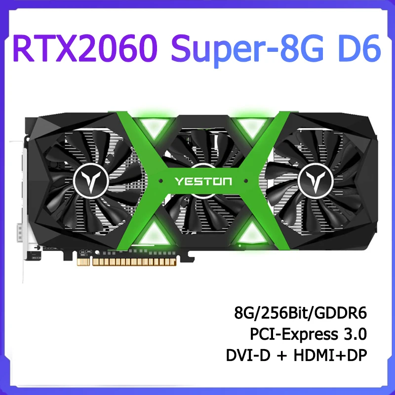 

Настольная видеокарта Yeston 256bit, игровые аксессуары 12nm Dvi-d с охлаждающим вентилятором