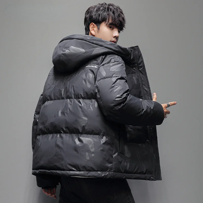 

Men for Winter Fashion Jackets Short Coat Men's Casual Down Jacket Men Hooded Duck Dowm Warm Jacket Chaquetas Hombre FCY