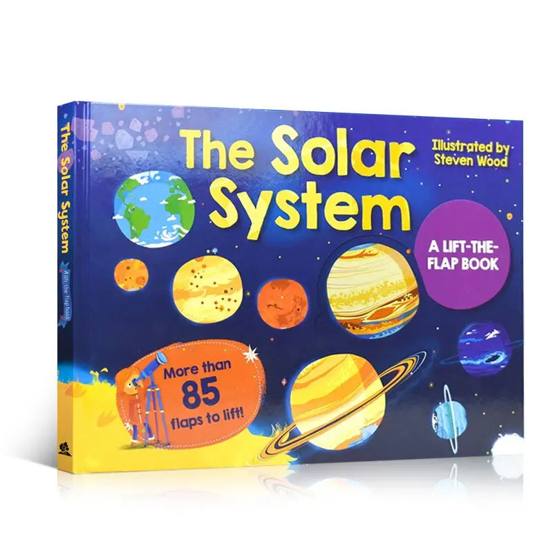 

Оригинальная английская книга Milu The Solar Sy STEM, детская книга с откидной крышкой, доска энциклопедии, популярная научная энциклопедия