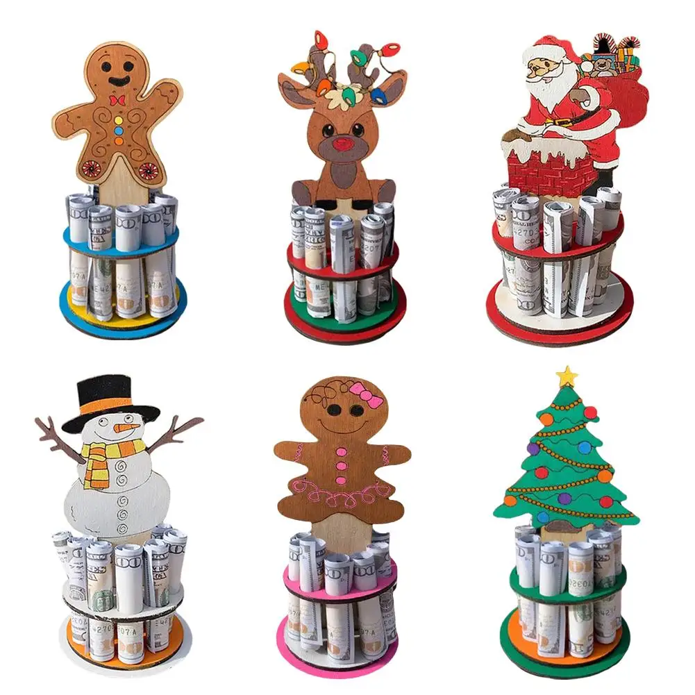 Рождественский бумажник с имбирным человеком уникальный держатель для денег