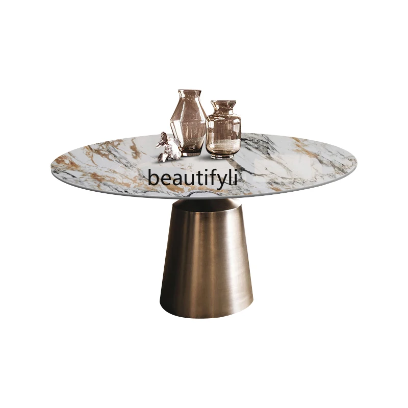 Каменная тарелка Delifeng круглый стол встроенный в поворотный дизайнерская